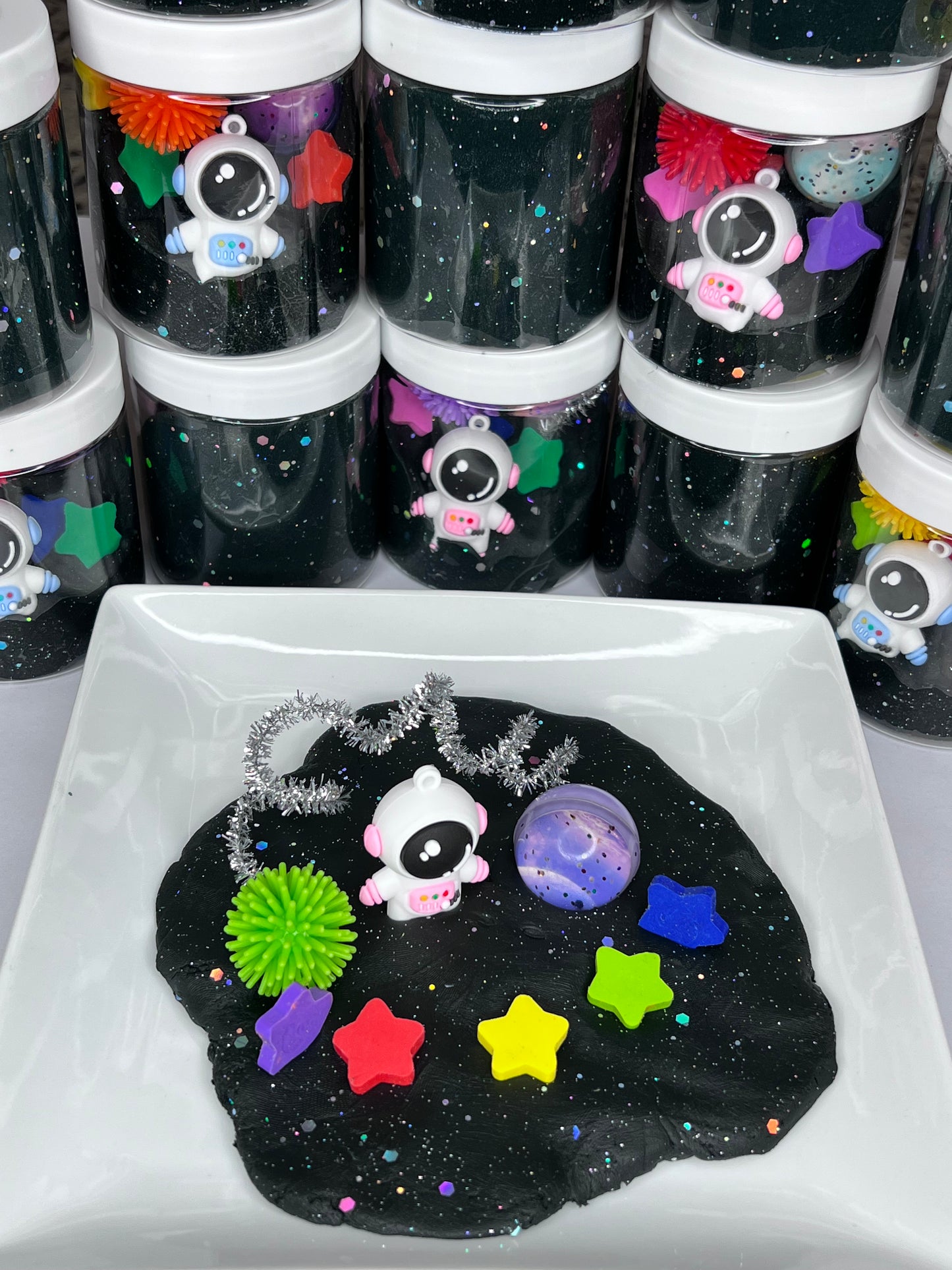 Space Play Dough Jar