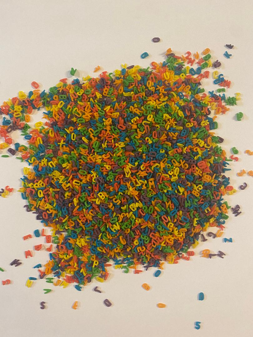 Rainbow Alphabet & Number Sensory Pasta