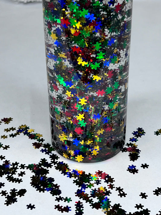 Puzzle Pieces Sensory Bottle