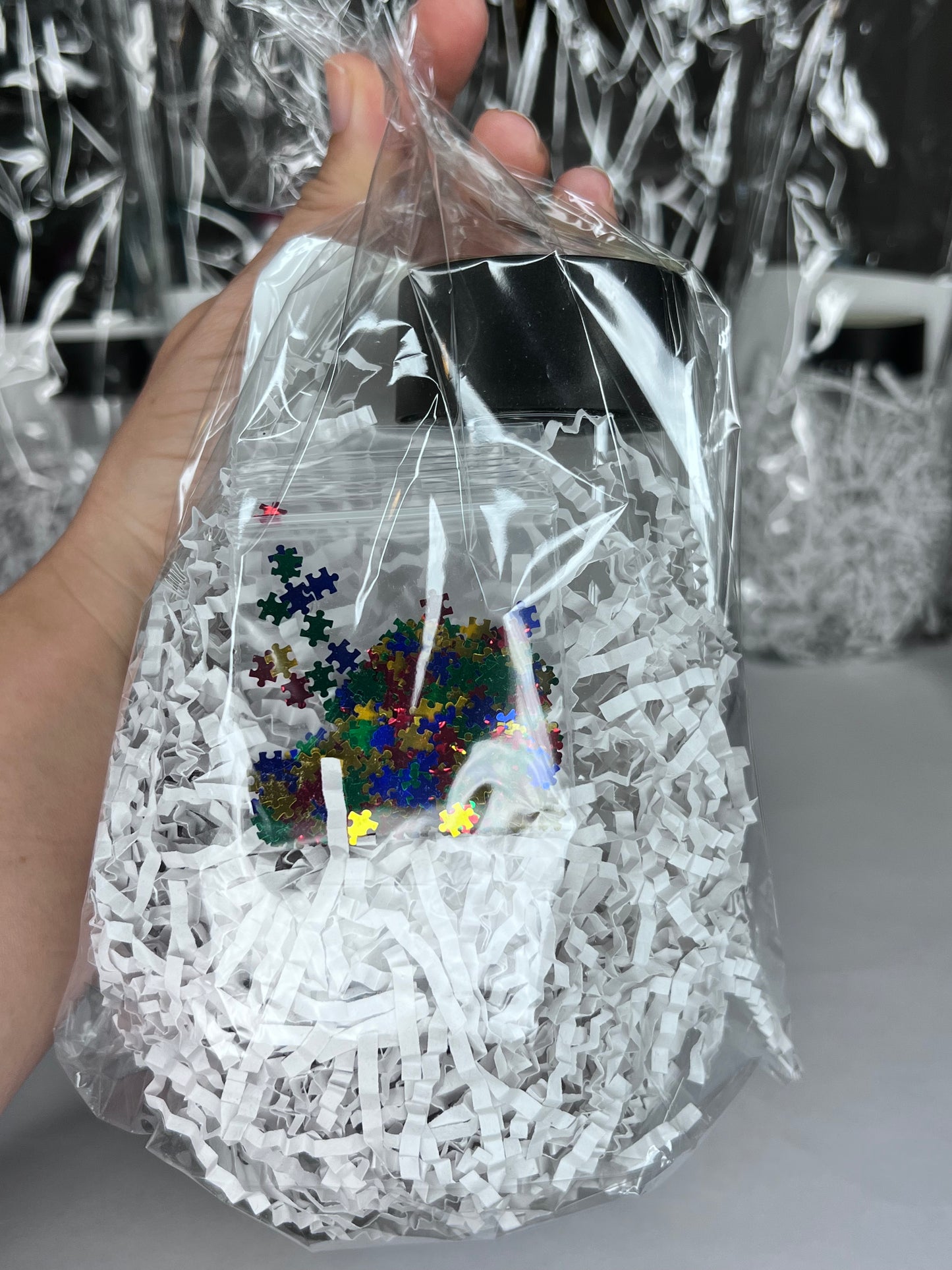 Puzzle Pieces Sensory Bottle