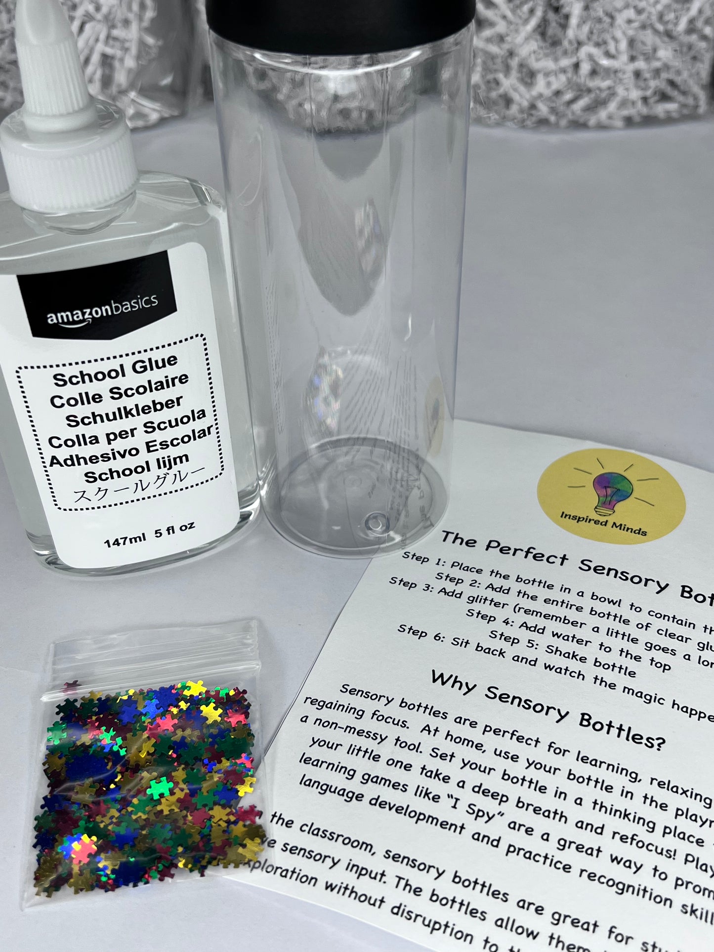 Puzzle Pieces Sensory Bottle